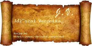 Jászai Veronika névjegykártya